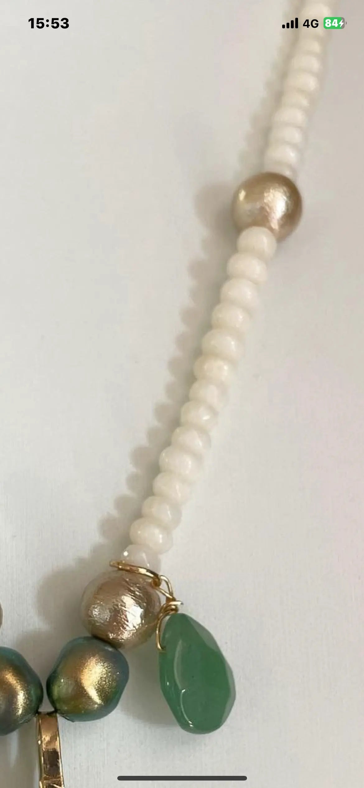Beads lotus pendant necklace TokyoBegums