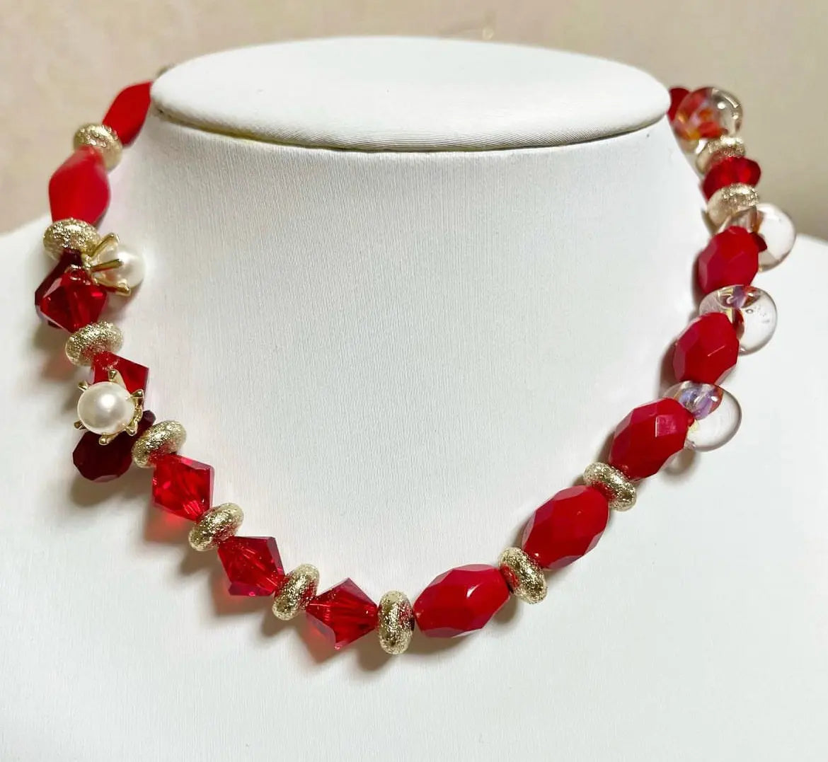 Gorgeous red handmade beaded bracelet TokyoBegums