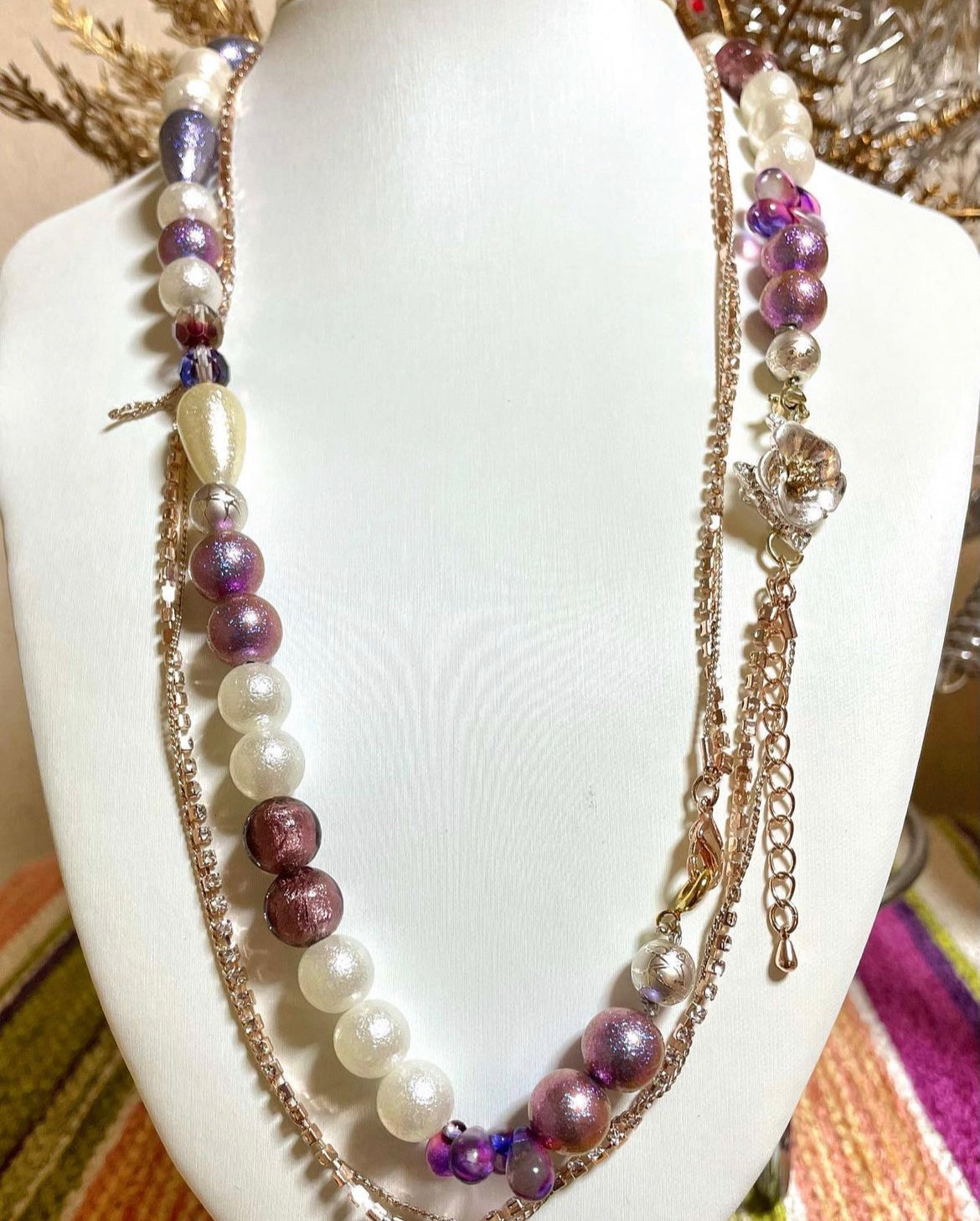 Beads-pearls-chain multi-use holder cum necklace TokyoBegums