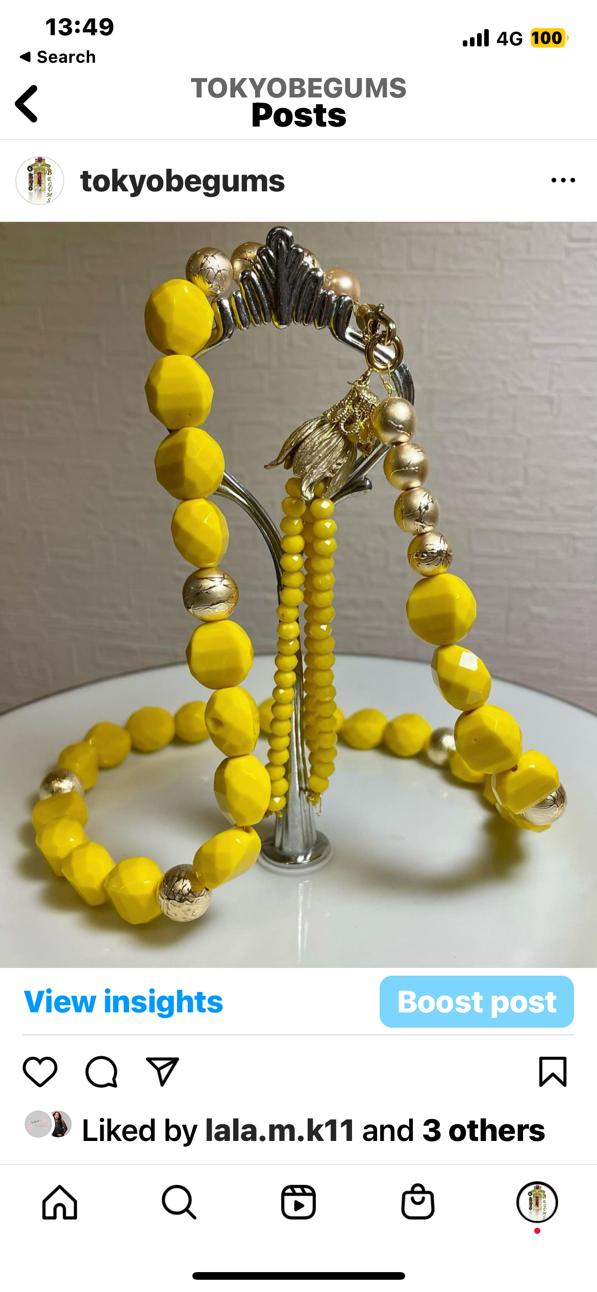 Bright Yellow gold necklace TokyoBegums