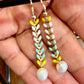Handmade Lemon Leaf Drops earrings レモンリーフドロップ ピアス イヤリング TokyoBegums