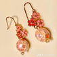 Mosaic shell and metal flower earrings モザイクシェルとメタルフラワーイヤリング TokyoBegums