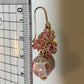 Mosaic shell and metal flower earrings モザイクシェルとメタルフラワーイヤリング TokyoBegums