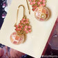 Mosaic shell and metal flower earrings モザイクシェルとメタルフラワーイヤリング TokyoBegums