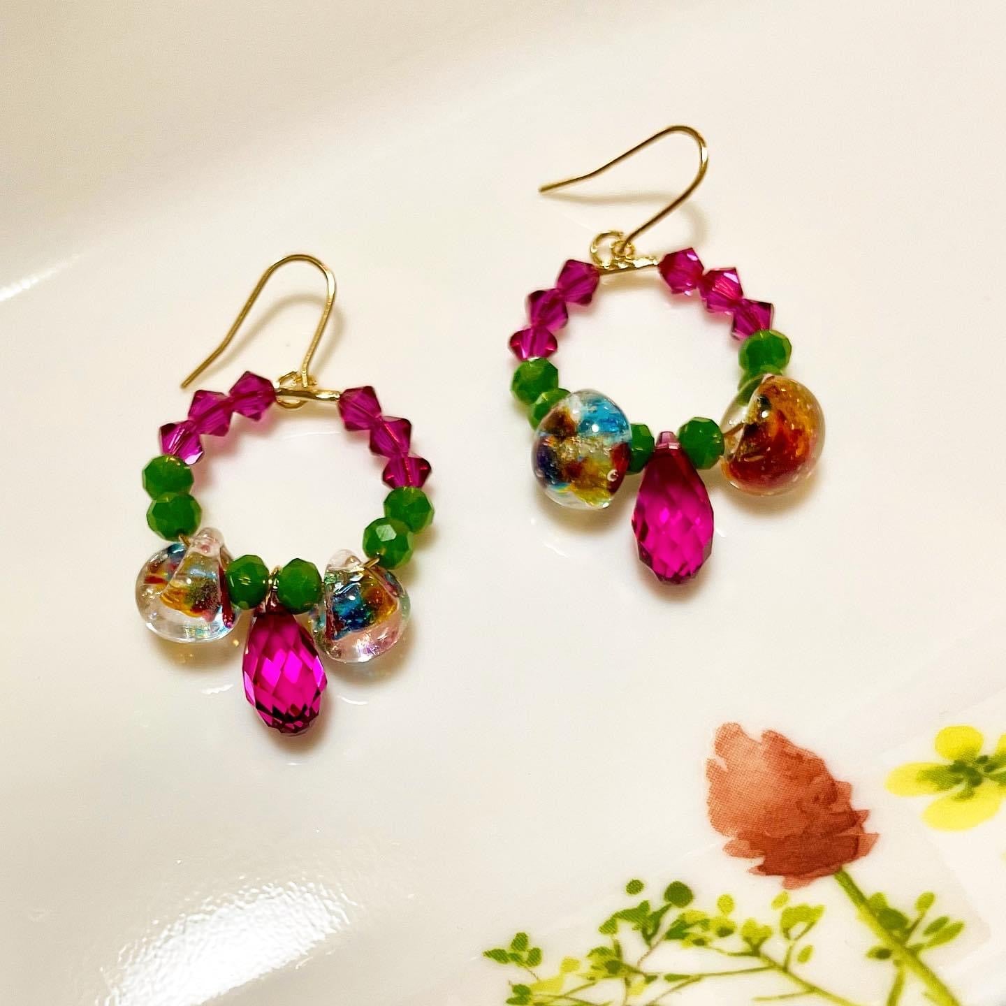 Colorful earrings/hoops