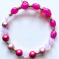 Handmade pink pearls , gold beads bracelet TokyoBegums