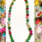 カラフルなビーズと宝石のネックレス ,colorful beads gemstones combination necklace TokyoBegums