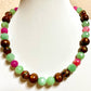 Brown gold and splash of color necklace TokyoBegums