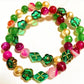 カラフルなビーズと宝石のネックレス ,colorful beads gemstones combination necklace TokyoBegums