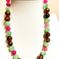 Brown gold and splash of color necklace TokyoBegums