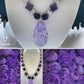 ✨✨✨Handmade #purple #grey shades beads #pearls necklace !