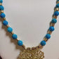 Leaf pendant beads necklace