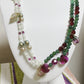 Double layer handmade beaded necklace