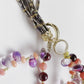 Peach/purple gold color beads bracelet