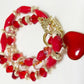 Gorgeous red handmade  beaded bracelet TokyoBegums