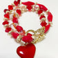 Gorgeous red handmade  beaded bracelet TokyoBegums