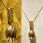 beautiful and finely crafted gold plated chain with lotus pendant TokyoBegums