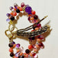 Peach/purple gold color beads bracelet TokyoBegums