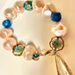 Beautiful baby pink and crystal beads !  Bracelet TokyoBegums