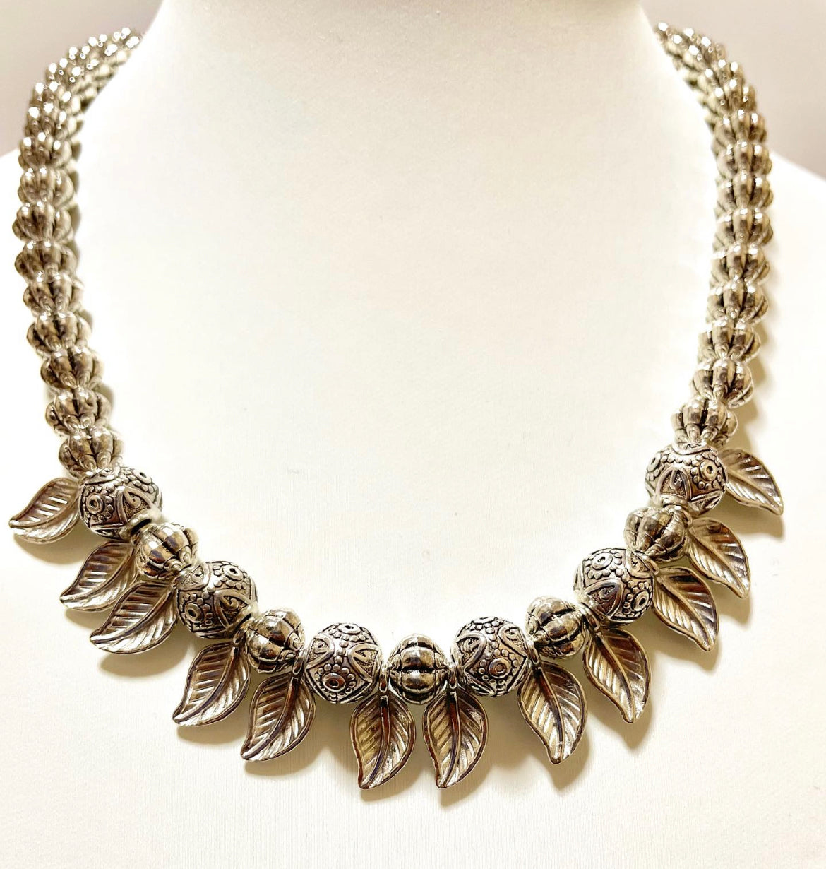 Beautifully crafted metal beads necklace !