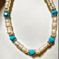 Fresh water pearls and turquoise beads TokyoBegums