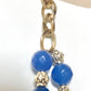 Blue and gold color beaded necklace TokyoBegums