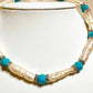 Fresh water pearls and turquoise beads TokyoBegums