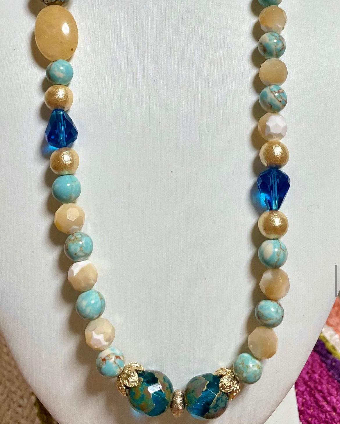 handmade beads crystals necklace